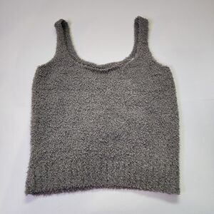 Skims Cozy Knit Bralette Womens L/XL Smoke Tank Top Style Loungewear Sleepwear